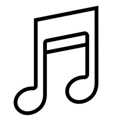 Music note app line png icon sticker, minimal design on transparent background