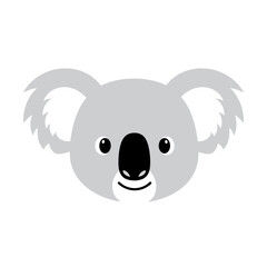 Fototapeta premium Cute Koala Face Closeup Illustration.