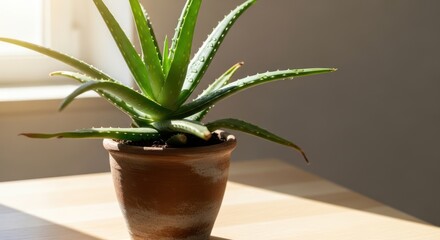 Aloe Vera Plant in Pot.