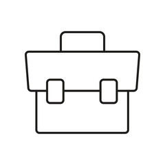 Briefcase Icon Editable Stroke Outline, Business Luggage Icon Editable Outline Vector..eps