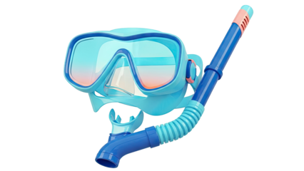Blue Snorkel Mask and Tube