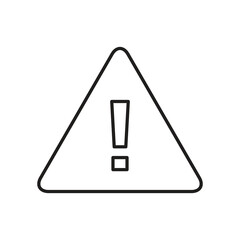 Warning Alert Editable Stroke Outline Icon, Safety and Warning Alert Sign Outline Icon..eps