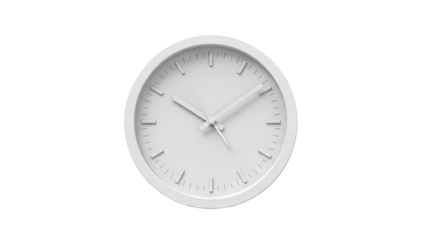 Minimalist White Round Clock