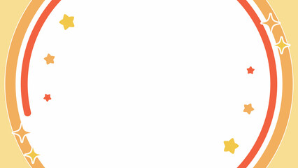 Obraz premium キラキラの星のフレーム 背景：背景透過