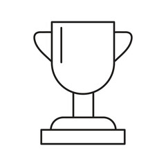 Victory Trophy Editable Stroke Outline Icon, Award Cup Icon Editable Outline Vector..eps