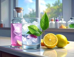 Vibrant beverage illustration