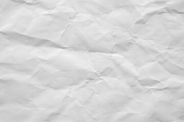 Fototapeta premium Blank white wrinkled crumpled paper sheet texture background