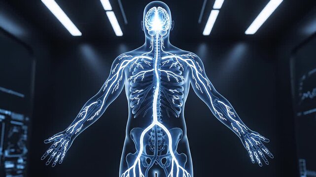 Human Nervous System and Brain Activity in a Futuristic Medical Environment.