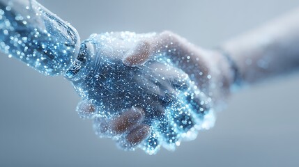 The collaboration between humans and AI demonstrates cooperation and trust in future technology.