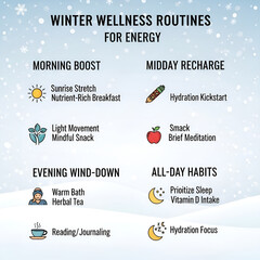 Naklejka premium Winter Wellness Routines for Energy