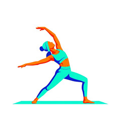 Fototapeta premium Yoga Stretch Pose for Flexibility and Balance