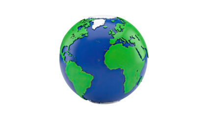 Stylized 3D Globe Model