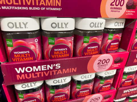 Olly Womens Multivitamin Gummies Display On Retail Shelf