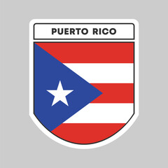 Fototapeta premium National flag of Puerto Rico illustration design