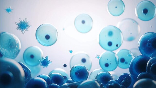 3D Medical Animation: Cancer Cells Disappearing. Tumor Apoptosis.