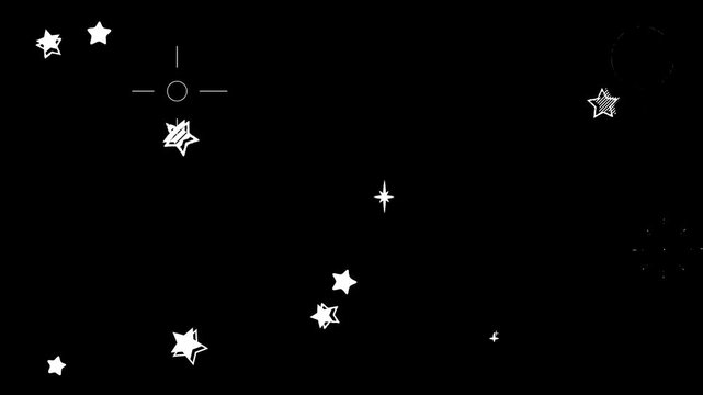 手書き風のキラキラ星エフェクトフィルター(ループ)