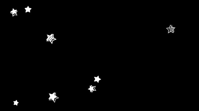 手書き風のキラキラ星エフェクトフィルター(ループ)