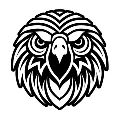 Obraz premium Glyph Style Macaw Bird Symbols