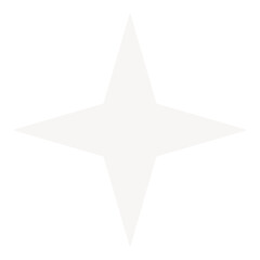 Obraz premium White starburst png sticker, abstract shape on transparent background