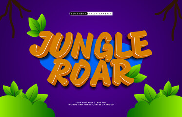 Jungle Roar Editable Text Effect &ndash; Wild Nature Bold Typography for Logo, Poster, and Title