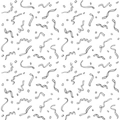 クラッカーの背景素材　線画