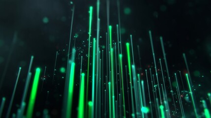 Abstract Green Digital Data Visualization Background