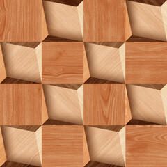 Light brown wooden background shaped 3d pattern