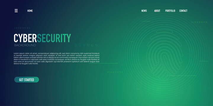 Cybersecurity Trendy background for landing page background, colorful abstract. Futuristic design backdrop for banner, poster, cover, flyer, presentation, advertising