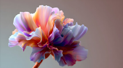 una flor colorida surrealista en movimiento brillante y radiante dise&ntilde;o artistico delicado estilo exotico moderno y floral