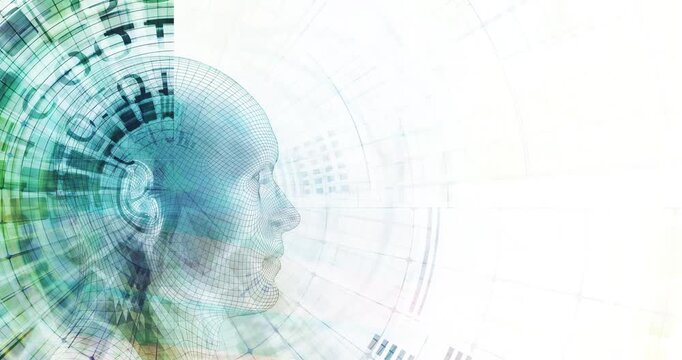 Abstract Technology Concept as an Digital Internet Network Looping