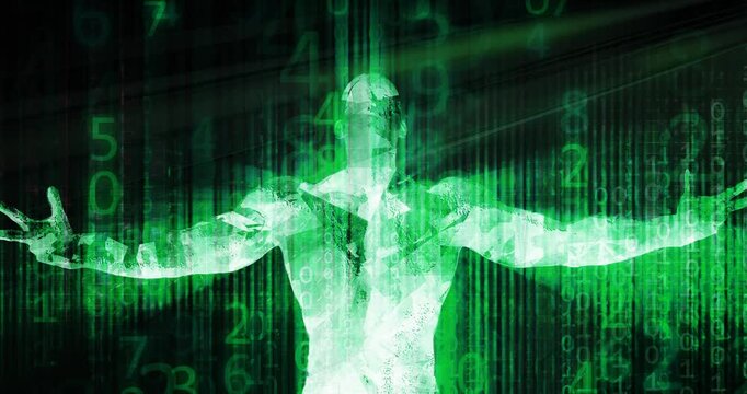 Data Science Abstract Complex Algorithm Calculation Concept