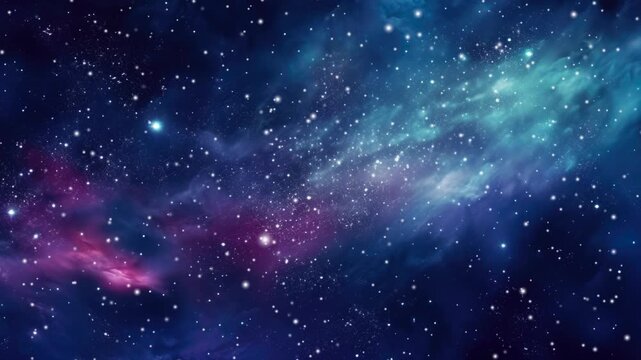 Starry night sky against the background of outer space. Night starry sky. Full moon in dark night sky with ominous foreboding cloud
4K 3D seamless loop of shinny optical flare stars particles