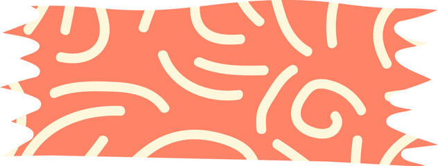 Washi Tape with Doodle Pattern