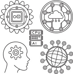 set of hand drawn speech bubbles