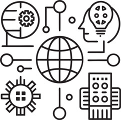 set of icons for web design