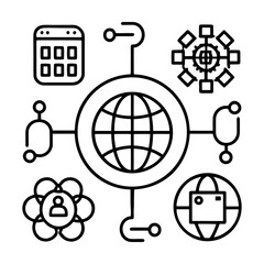 set of business icons