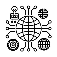 vector illustration of a globe