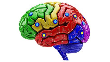 Futuristic Circuit Board Brain