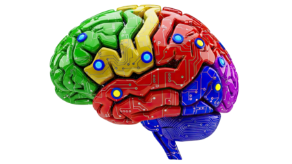 Futuristic Circuit Board Brain