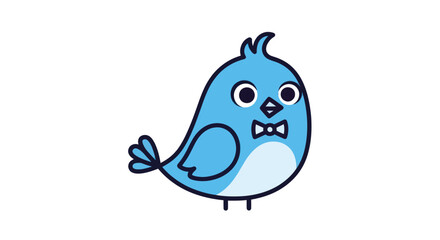 Obraz premium Cartoon bird character illustration