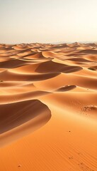 Desert dunes sculpted by wind, arid and expansive natural beauty,  nature,  wind