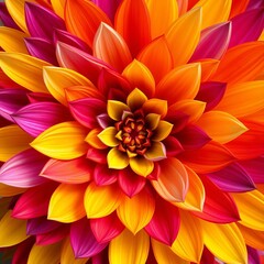 Vibrant petals burst in a delicate, stylized floral pattern for digital designs,  decorative,  elegant