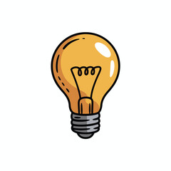 Simple illustration of a light bulb