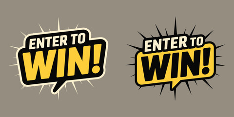 Enter to win banner, eye catching promotion background