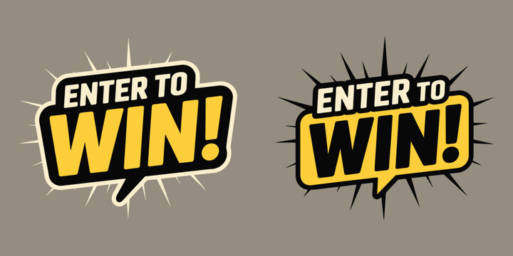 Enter to win banner, eye catching promotion background