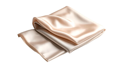 Luxurious ivory fabric, finely draped and folded, glistening with soft light