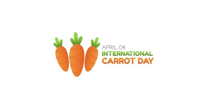 international carrot day motion video, ideal for international carrot day celebration