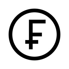 Obraz premium frank coin icon
