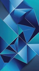 Fototapeta premium Abstract Blue Geometric Design - Modern Art for Digital Backgrounds.