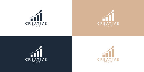 Abstract business up arrow logo icon. Vector design template.